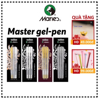 Bút gel nhũ trắng bạc vàng Marie's viết thiệp cưới, trang trí vẽ sổ tay, viết calligraphy ngòi kim loại