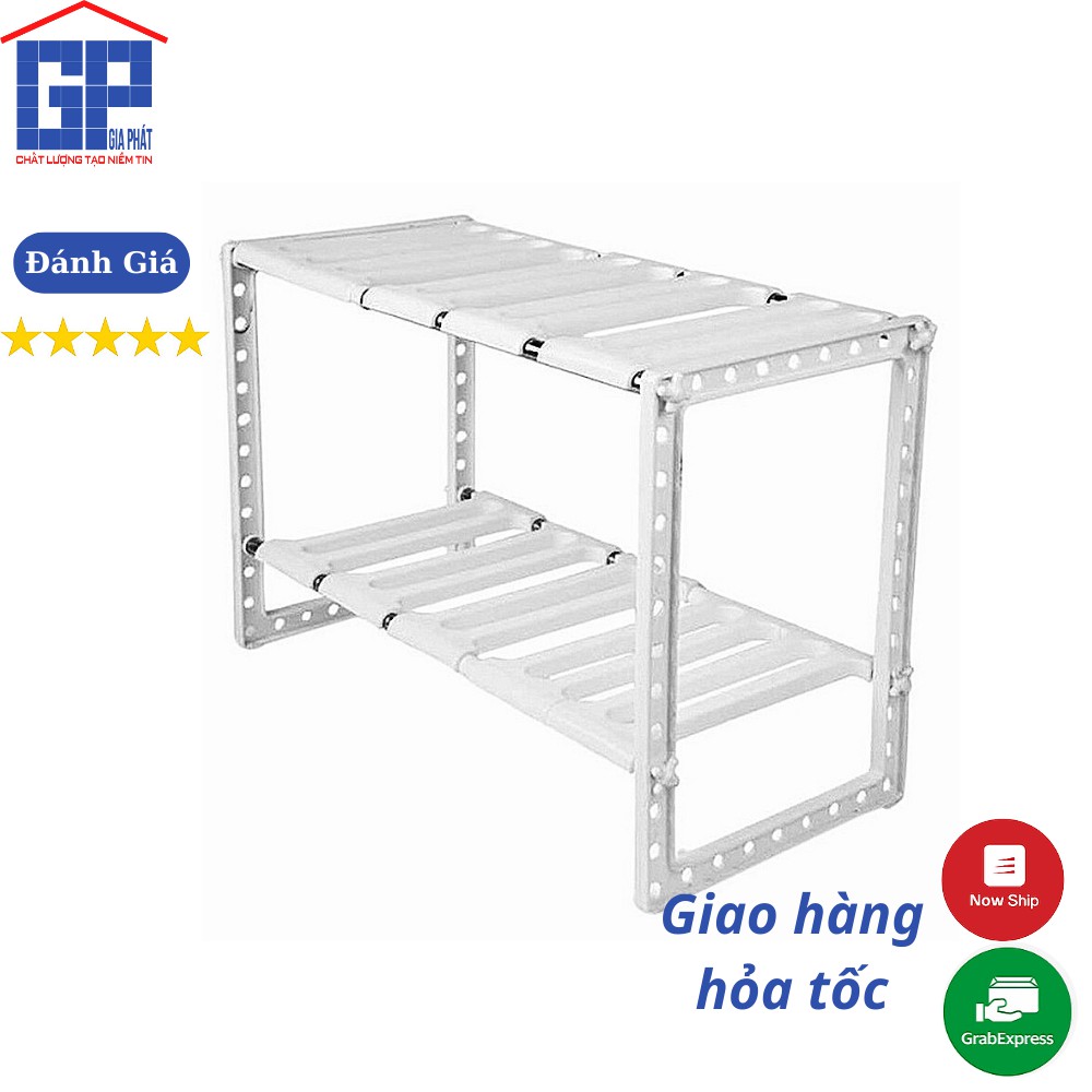 Kệ Để Đồ Gầm Trạn Nhà Bếp 2 Tầng Đa Năng Chất Liệu Inox Và Nhựa Cao Cấp Với Sắc Màu Tươi Sáng