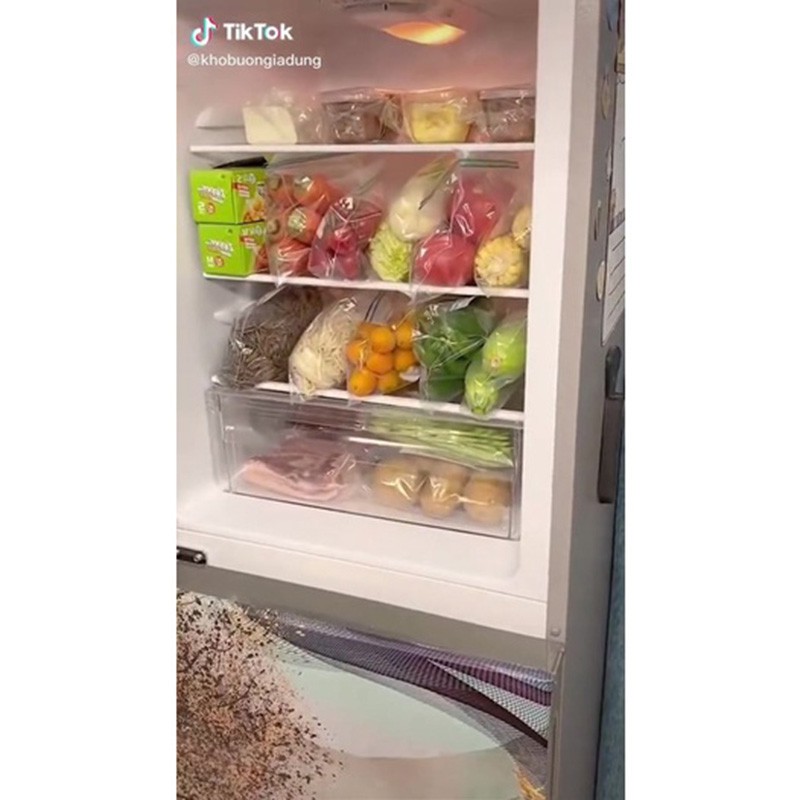 Túi zip đựng thực phẩm Combo 3 hộp túi zip nhựa có khóa kéo đựng thực phẩm MiiBooShi PVN17402