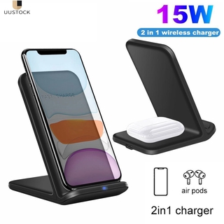 Đế Sạc Nhanh Không Dây Qi 15w Cho Apple Airpods Iphone Samsung