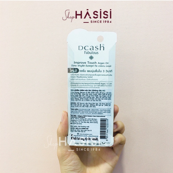 Tinh Dầu Dưỡng Tóc DCASH - Fabulous Improve Touch Argan Oil 50ml