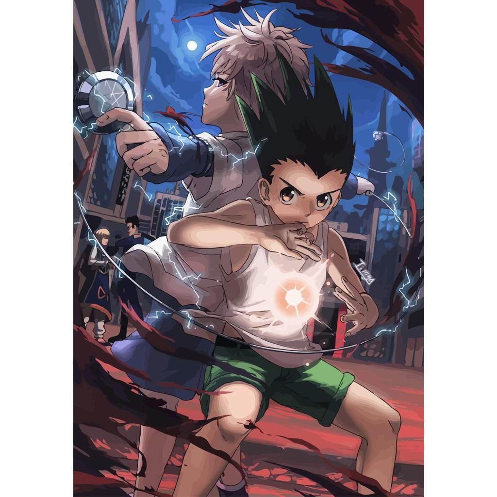 Tranh Sơn Dầu Diy Họa Tiết Anime Trang Trí Nhà Cửa