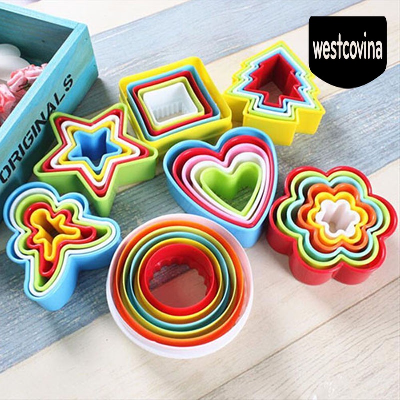 [Hot]☀ Set 5 Khuôn Làm Bánh Quy Đa Năng Tiện Dụng Bằng Nhựa Cao Cấp