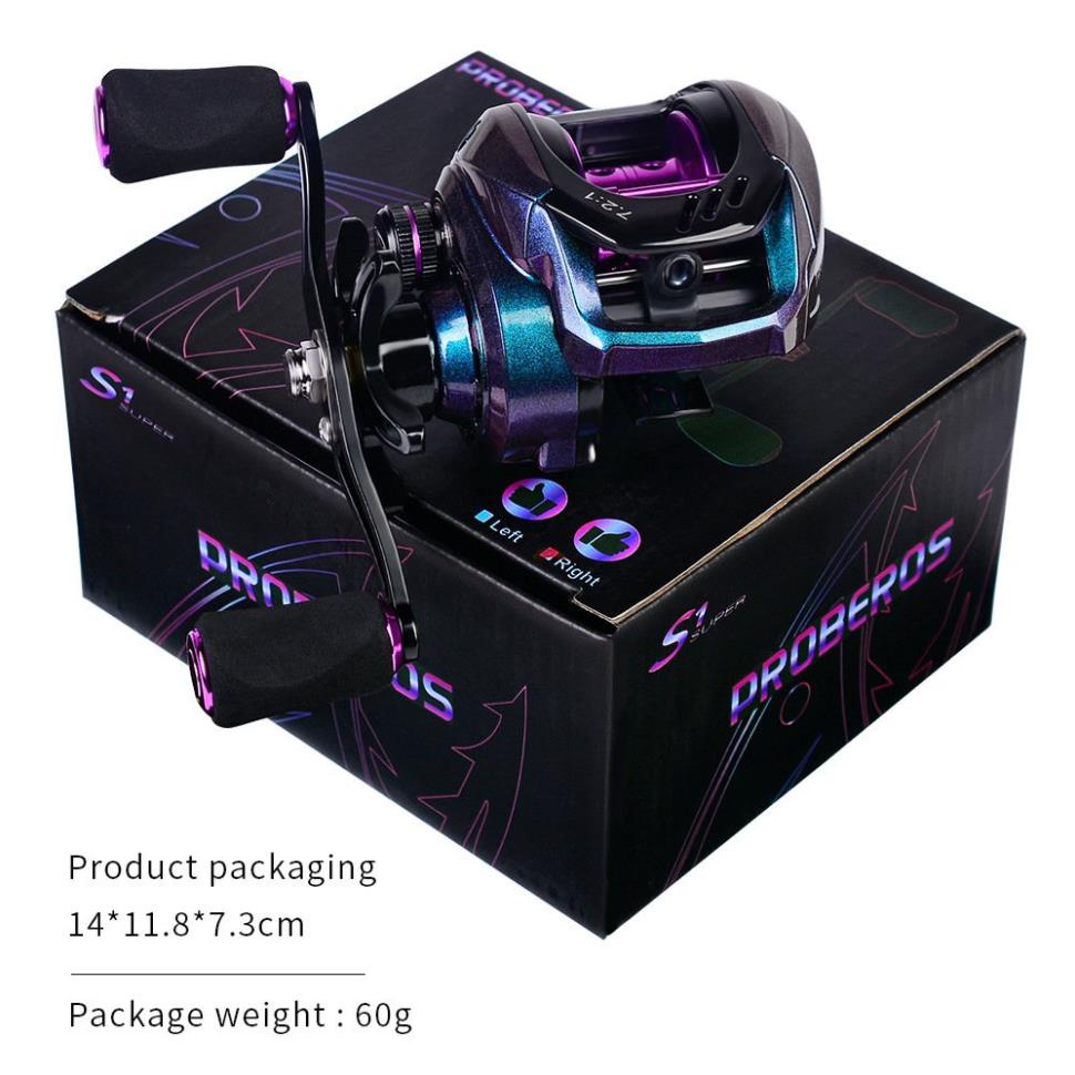 Máy câu lure máy ngang câu cá Proberos S1 tay trái và tay phải tải cá 12kg _ Đồ câu Phía bắc