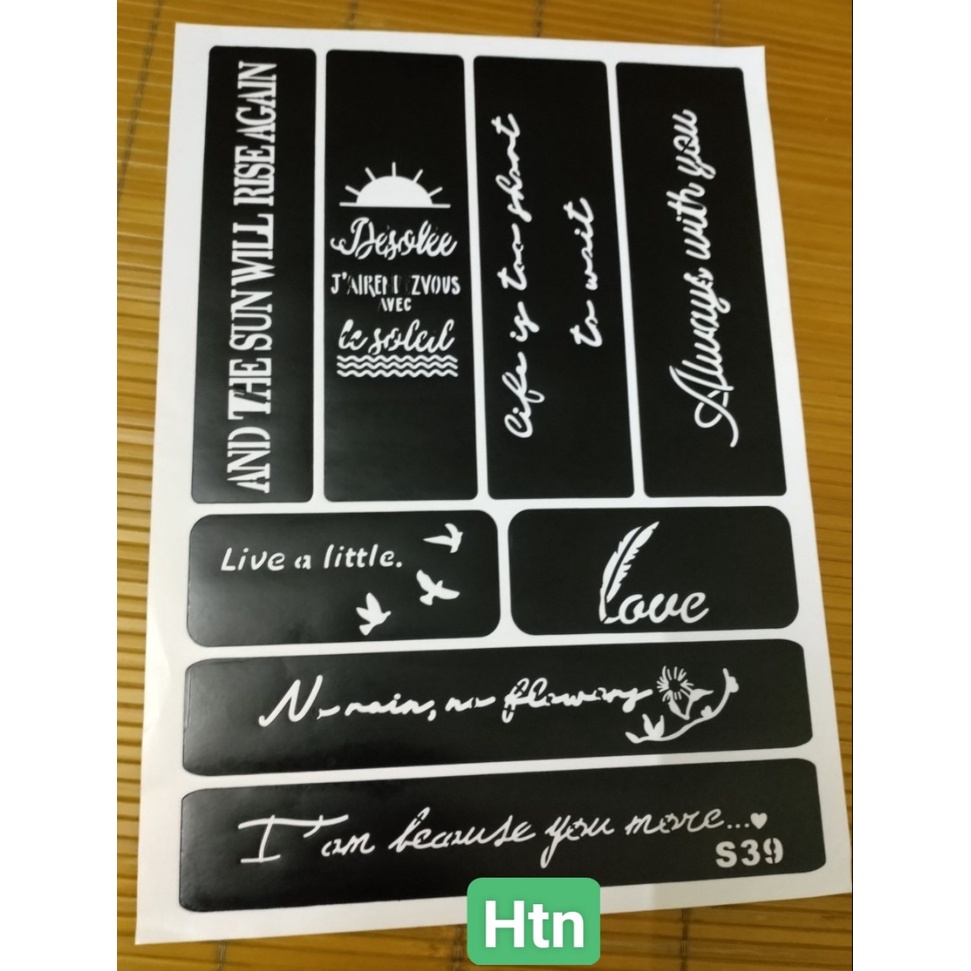 🦋🌺🦂 Khuôn vẽ săm mực henna - Khuôn săm tạm thời henna 1 bảng A4 🦋🌺🦂