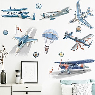 Decal dán tường máy bay cho bé siêu hot