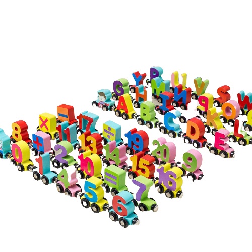 ĐOÀN TÀU SỐ HỌC-Đoàn tàu nam châm chữ và số - ĐỒ CHƠI GỖ TRÍ TUỆ CHO BÉ