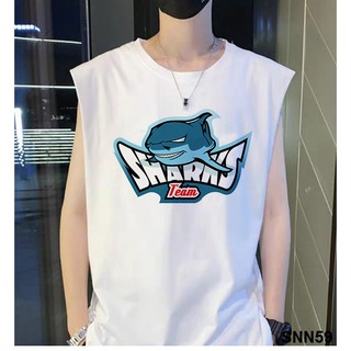 Áo Ba Lỗ Nam In Họa Tiết Shark Team - SNN59
