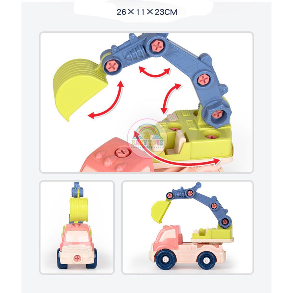 Xe Công Trình Tháo Lắp Kèm Bộ Sửa Chữa Cho Bé