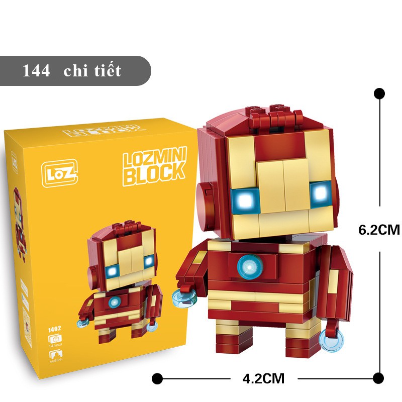 Bộ đồ chơi lắp ráp Các nhân vật hoạt hình Luffy,Zoro,Captain, Iron man,Sogoku chất liệu nhựa ABS an toàn  DochoitreemHCM