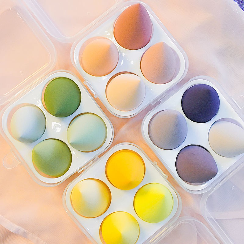 Hộp đựng trứng trang điểm siêu mềm dạng xiên cắt bông xốp của Li Jiaqi Hộp bảo quản trứng trang điểm dạng miếng, không có bột, khô và ướt