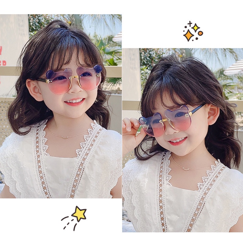 Kính Mát Tròng Tròn Chống Tia UV Hình Tai Gấu Dễ Thương Thời Trang Cho Bé Trai Và Gái