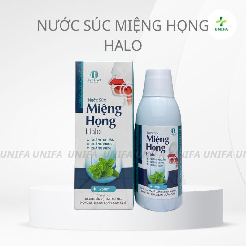 Nước súc miệng, nước xúc miệng họng Halo giúp làm sạch vùng miệng, họng cho người lớn và trẻ em từ 2 tuổi trở lên