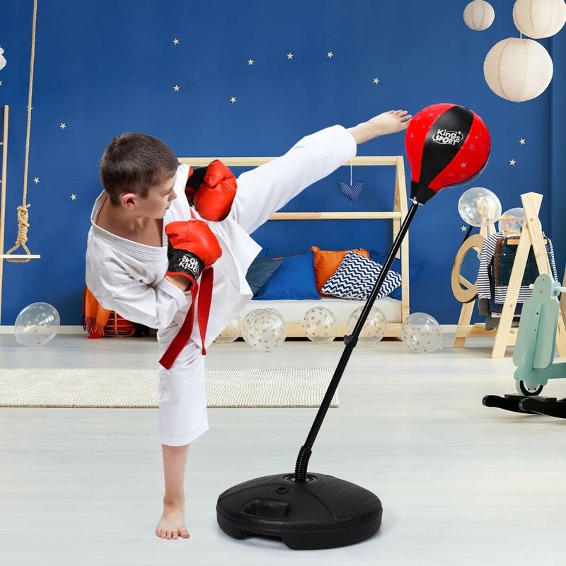 Bộ BOXING Đấm Bốc Size Trẻ Em Siêu Đẹp (có găng tay, trụ đỡ, giá đỡ) - Cho Bé Yêu Rèn Luyện Sức Khỏe