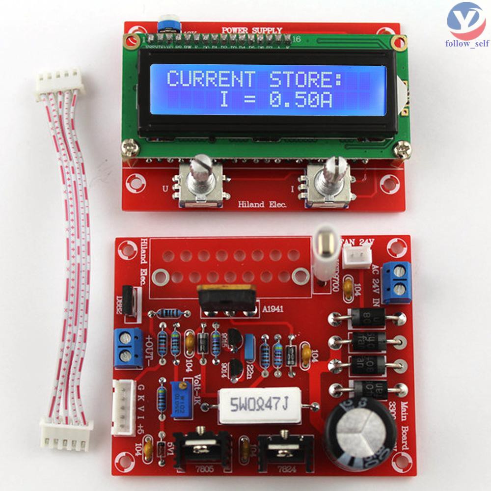 Bộ Nguồn Cấp Điện Dc 0-28v 0.01-2a Có Thể Điều Chỉnh Bảo Vệ Màn Hình Lcd Diy