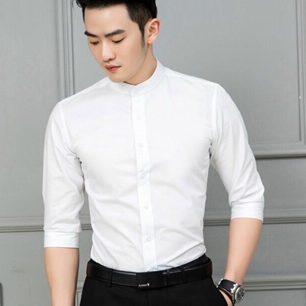 [CAO CẤP] Áo Sơ Mi Cổ Tàu Dài Tay Cao Cấp | BigBuy360 - bigbuy360.vn