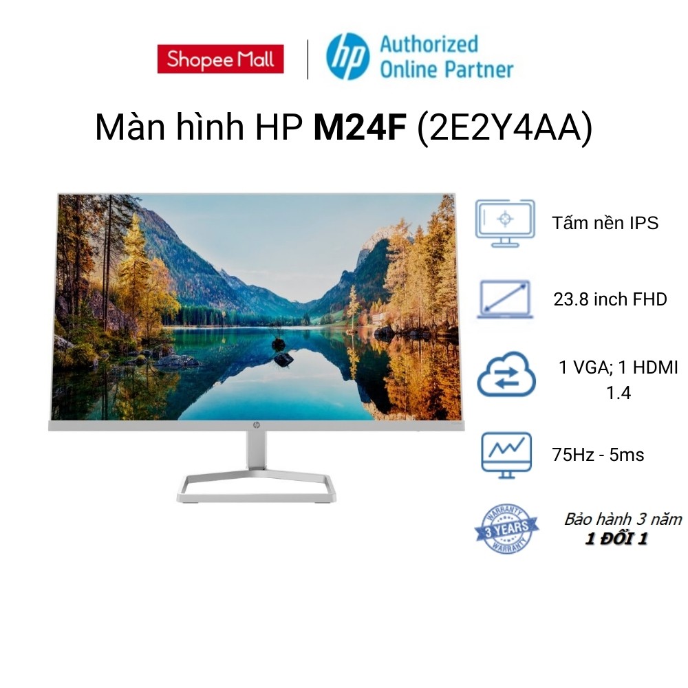 [ELGAME8 - giảm 8%]Màn hình máy tính HP M24F/ M24FW/ M24FWA 23.8 inch FHD IPS