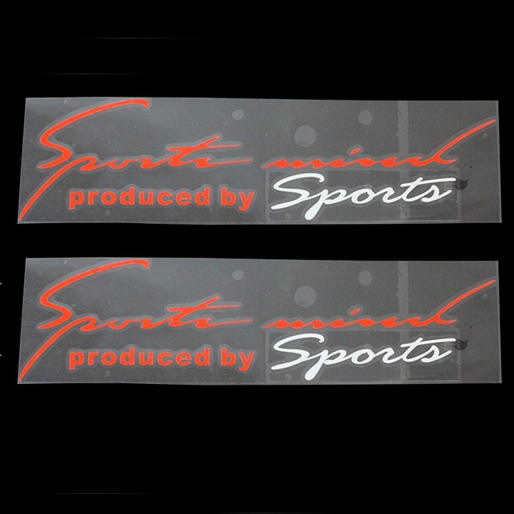 Tem dán Sport mind, produced by Sports xe hơi ô tô dài 35 cm, Decal trang trí mí đèn xi nhan