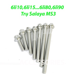 Ốc Salaya Đầu Trụ MS3 6li10,6li15,6li20,6li30,6li35,6li40,6li50,6li60,6li65,6li70,6li75,6li80,6li90 Gắn Lốc Máy PKPH