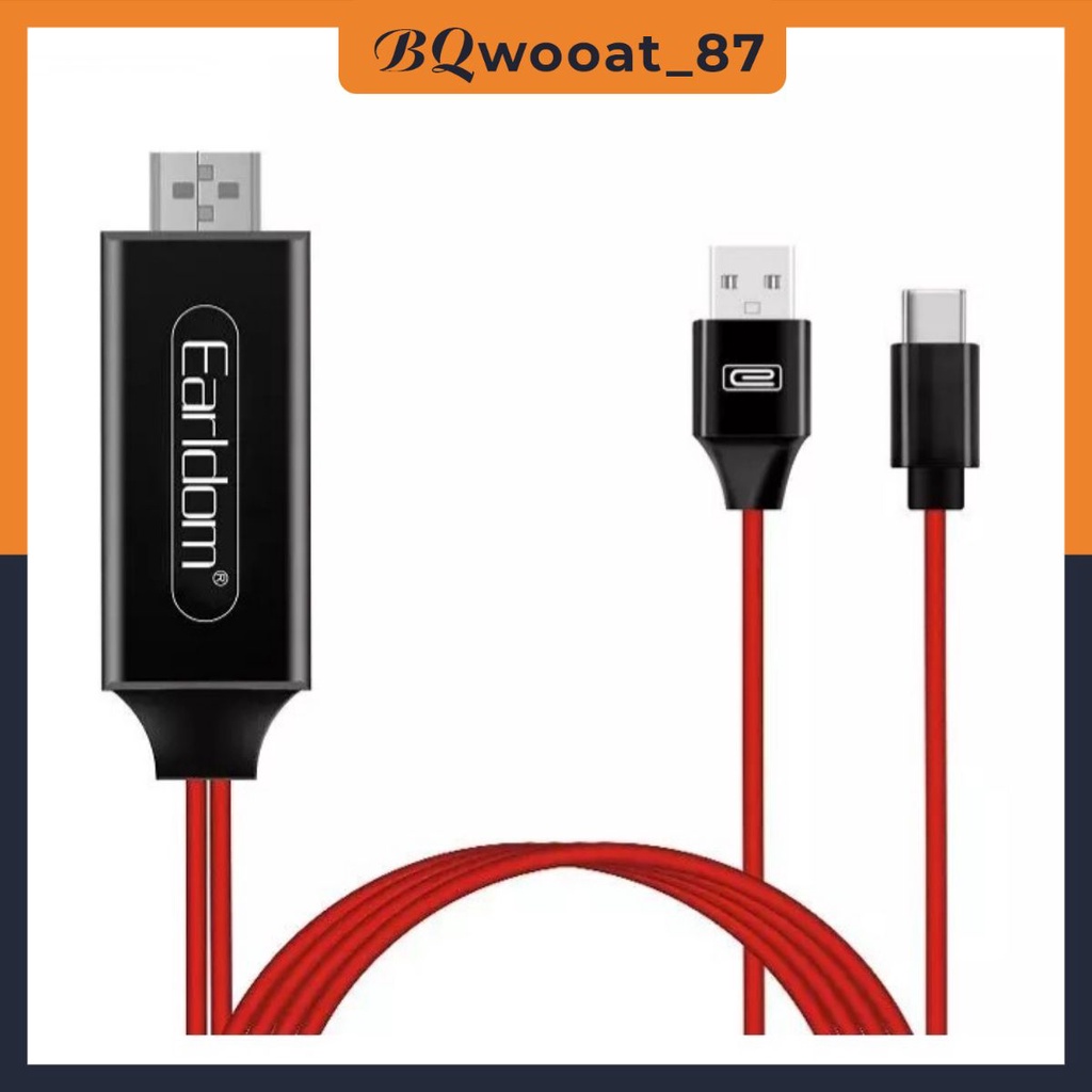 Cáp nối HDMI Type C 2m bọc dù Earldom W12 (độ phân giải 4K HD)
