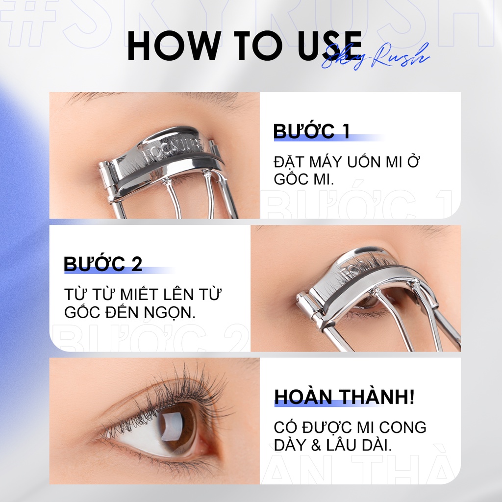 Focallure l Kẹp bấm mi âu trôi thiết kế tiện lợi