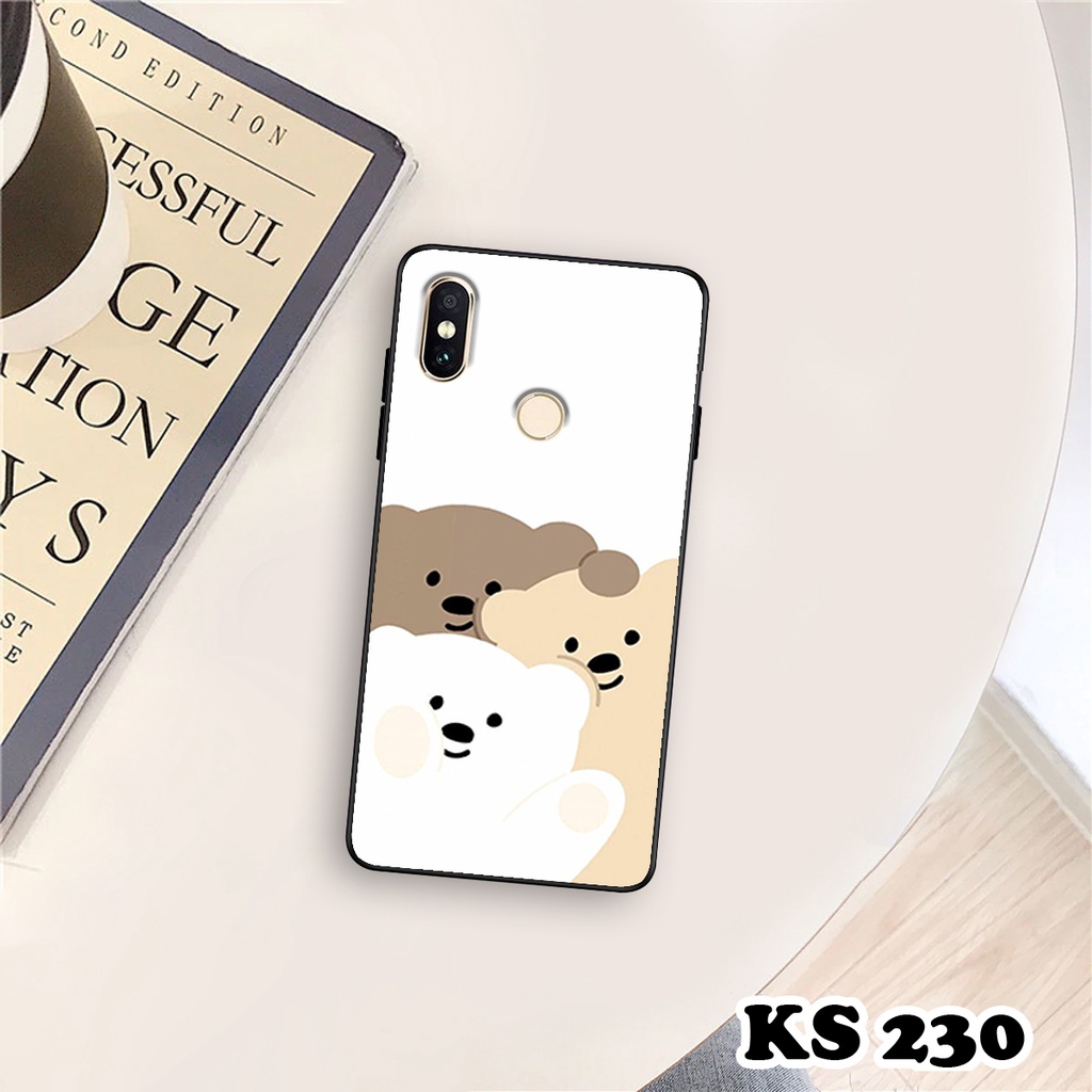 Ốp lưng Xiaomi Redmi Note 7 - Xiaomi Redmi Note 7 Pro - Ốp in hình gấu bear - Lưng nhám viền TPU cap cấp