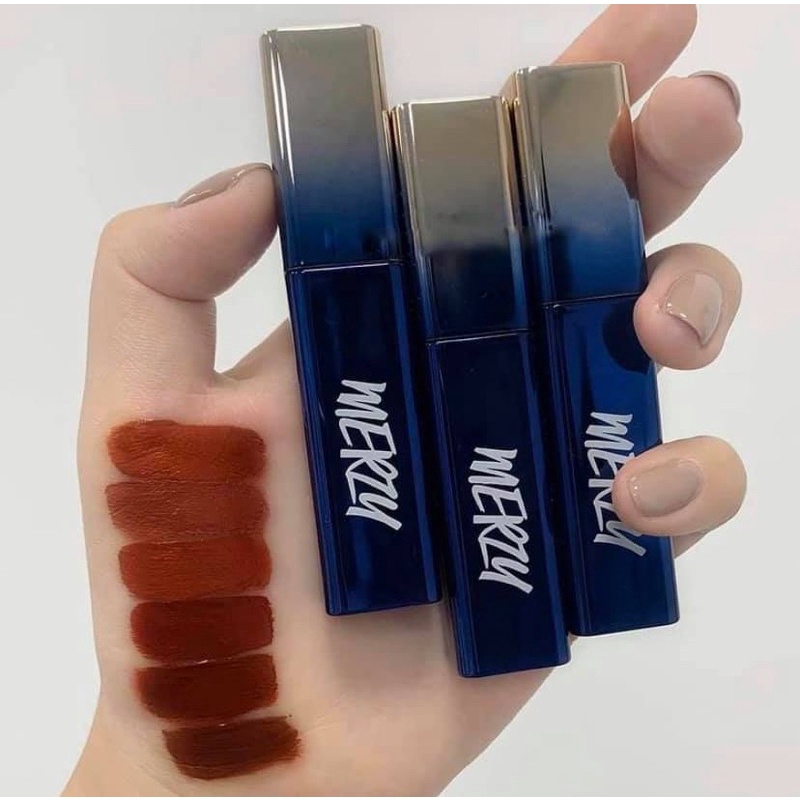 SON KEM LÌ MERZY ĐỎ, MERZY XANH THE FIRST VELVET TINT, MERZY ĐEN NOIR IN VELVET TINT