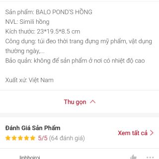 Ba lô simili Hồng Pond's