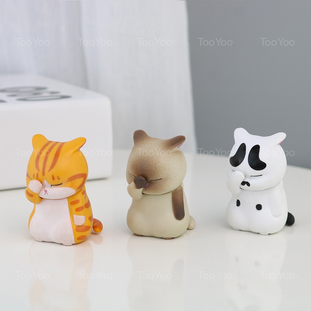 Mô hình mèo bất lực mini 5cm dễ thương cute TooYoo TY0031