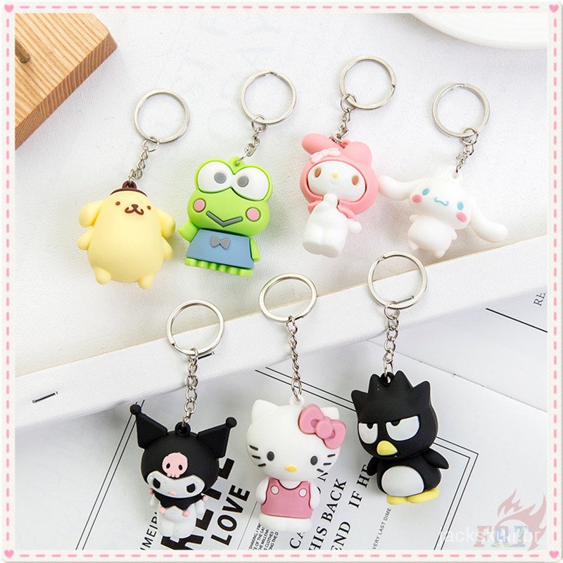 Móc Khóa Hình Melody / Kuromi / Hello Kitty / Keroppi / Cinnamoroll / Pom Pom Purin / Badtz-Maru - Sanrio