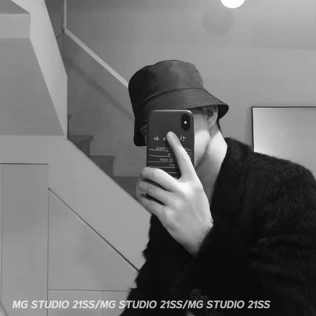 Mũ tai bèo MG STUDIO vải nylon màu trơn dễ thương đội được hai mặt