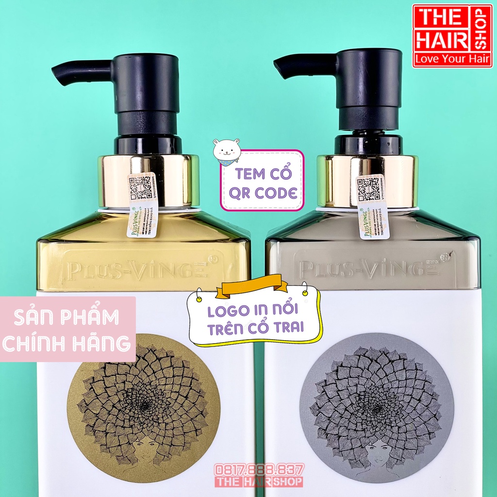 Cặp Dầu Gội Xả Collagen VINGE Plus 1000ml ,combo dầu gội, dầu xả thơm lâu phục hồi róc, ngăn rụng tóc tại nhà