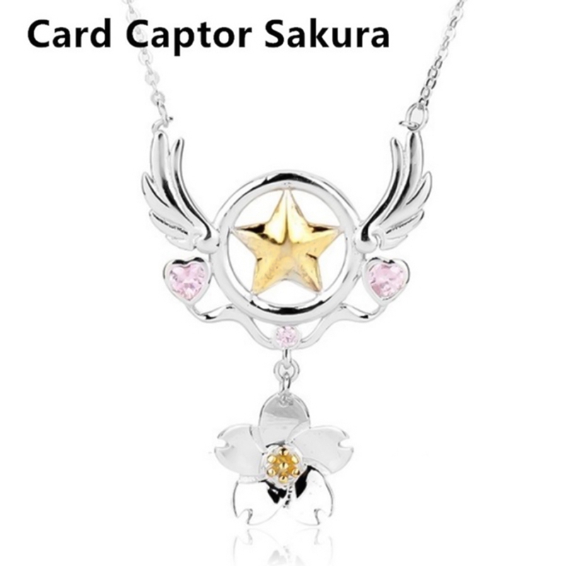 Vòng cổ mặt thẻ bài Sakura xinh xắn