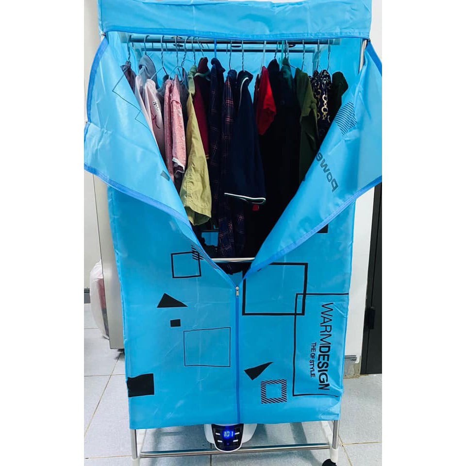 Tủ sấy quần áo 2 tầng có điều khiển từ xa [ Bảo Hành 12 Tháng ]