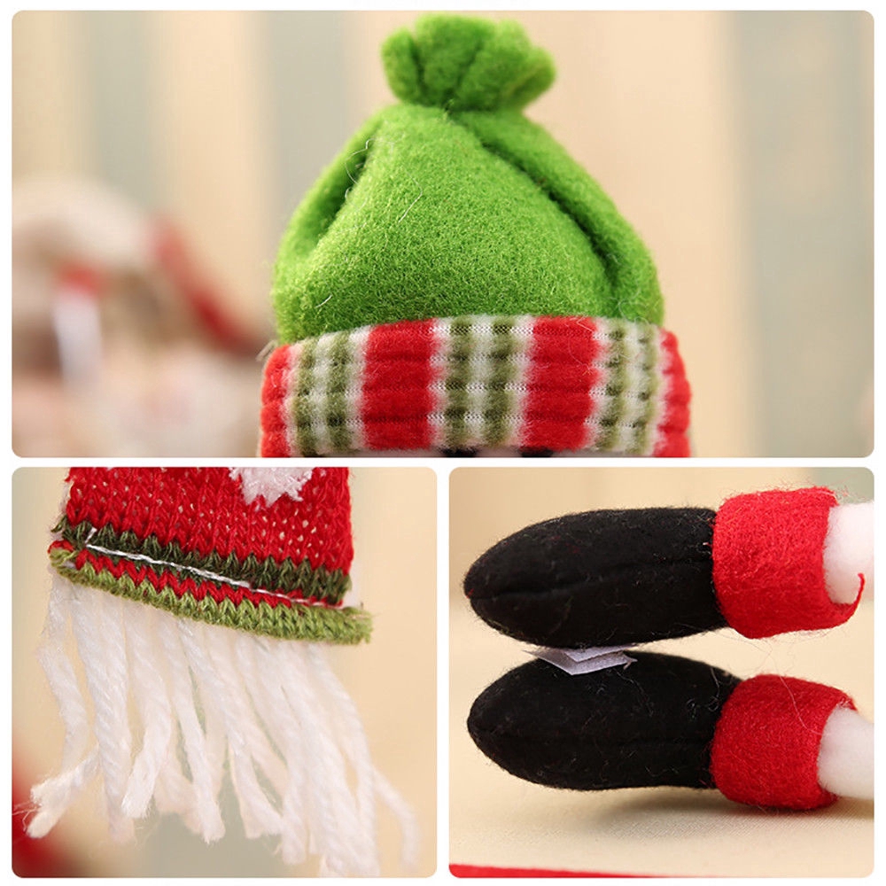 Funny Merry Christmas Red Wine Bottle Cover Santa Snowman Elf Party Table Decoration Xmas supplies