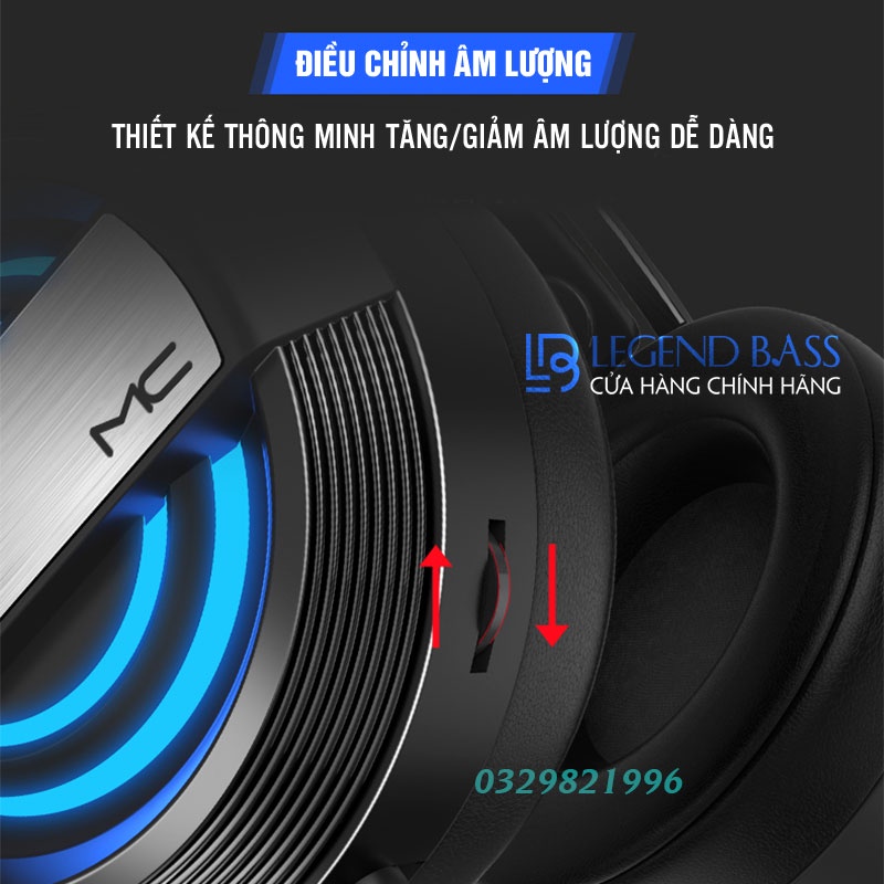 Tai Nghe Gaming Chụp Tai Có Mic Cho Máy Tính Laptop Và Điện Thoại, Headphone Game Thủ Có Đèn Led, Âm Trong, Bass Trầm