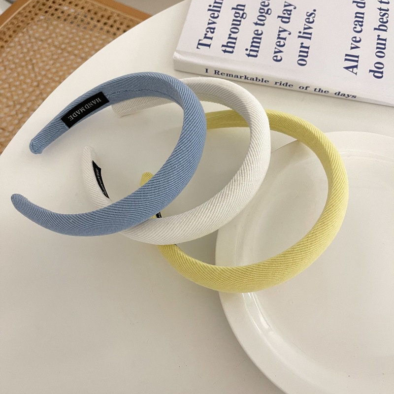 Cài tóc vải màu trơn đơn giản thời trang