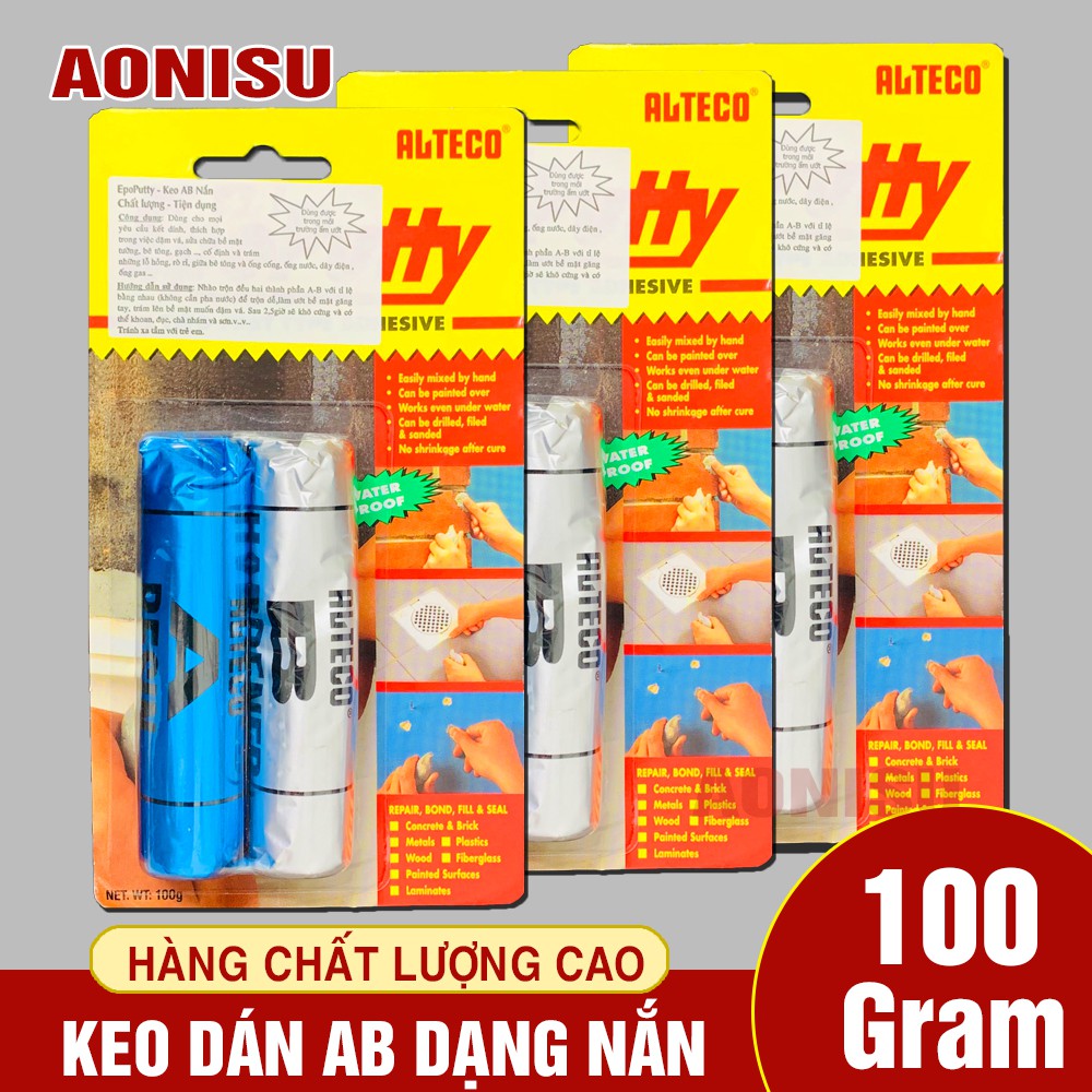 Keo AB Epoputty Nắn Siêu Dính - Keo AB 2 Thành Phần Dùng Cho Mọi Yêu Cầu Kết Dính Aonisu