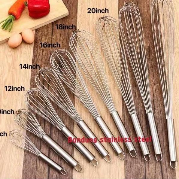 Dụng Cụ Đánh Trứng Cầm Tay Bằng Thép Không Gỉ 16 Inch