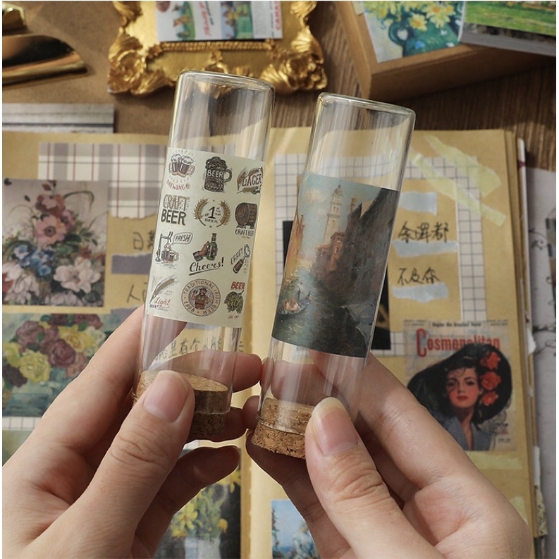 KimiTape Quyển 50 tờ giấy nền vintage trang trí Nhật ký, Bullet Journal