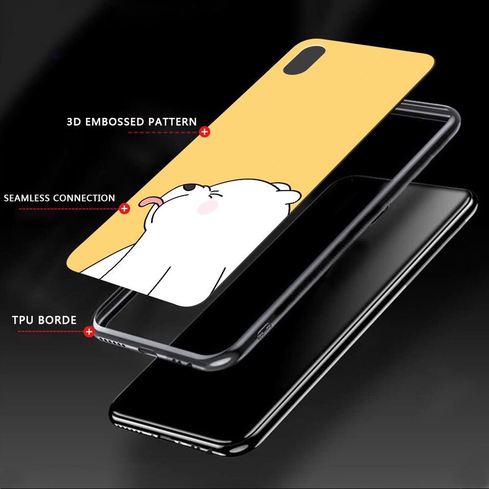 OPPO A15 A12 A12E A3S A3 A5S A7 A15S A37 A39 A57 A33 NEO 7 9 F1S A59 For Soft Case Silicone Casing TPU Cute Cartoon We Bare Bears Phone Full Cover Simple Macaron Matte Shockproof Back Cases