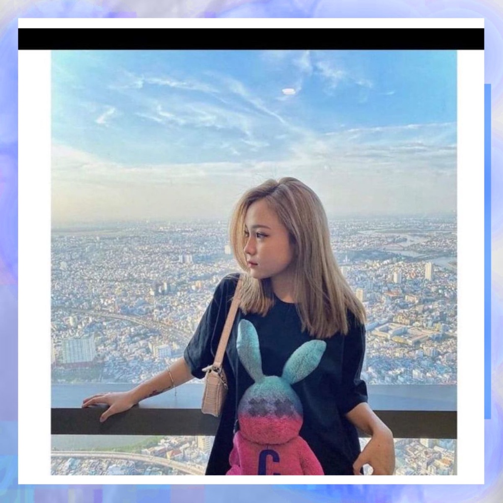 Áo phông tay lỡ Thỏ C cực đáng yêu