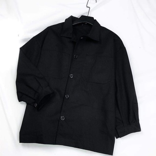 (Siêu hot)- ÁO KHOÁC KAKI SIMPLE JACKET UNISEX - ÁO SƠ MI KAKI TAY BỒNG CỔ BẺ ĐEN BE HOT