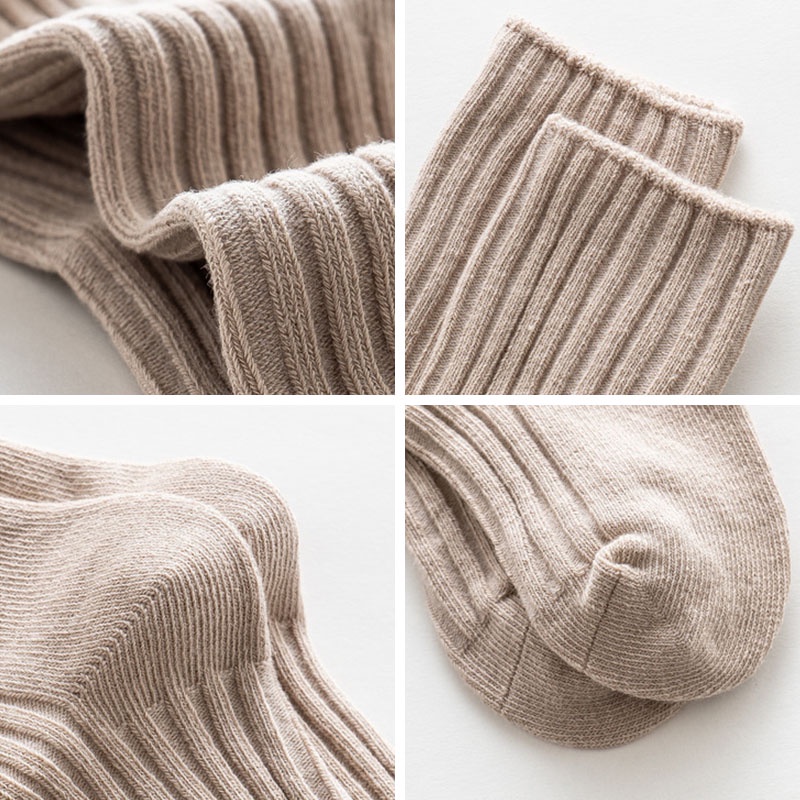 Vớ cotton mềm màu trơn thời trang mùa thu đông cho bé 0-24 tháng tuổi