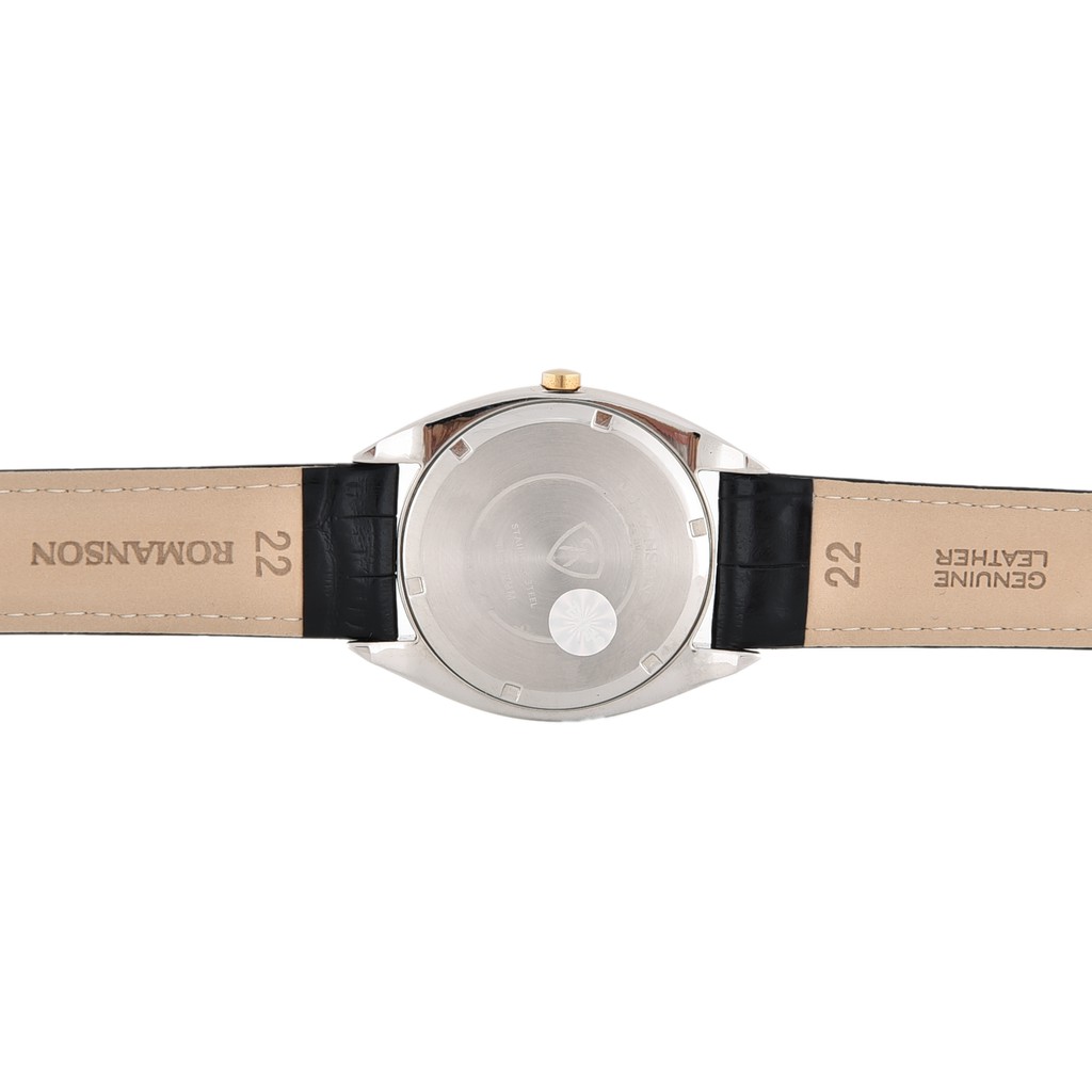 Đồng hồ Romanson Sport Men Watch TL1272MWBK nam thể thao mặt kính chống xước máy Thụy Sĩ dây da cao cấp chính hãng