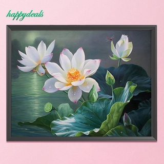 Tranh Thêu Chữ Thập Tự Làm Hình Hoa Sen 11ct 50x40cm