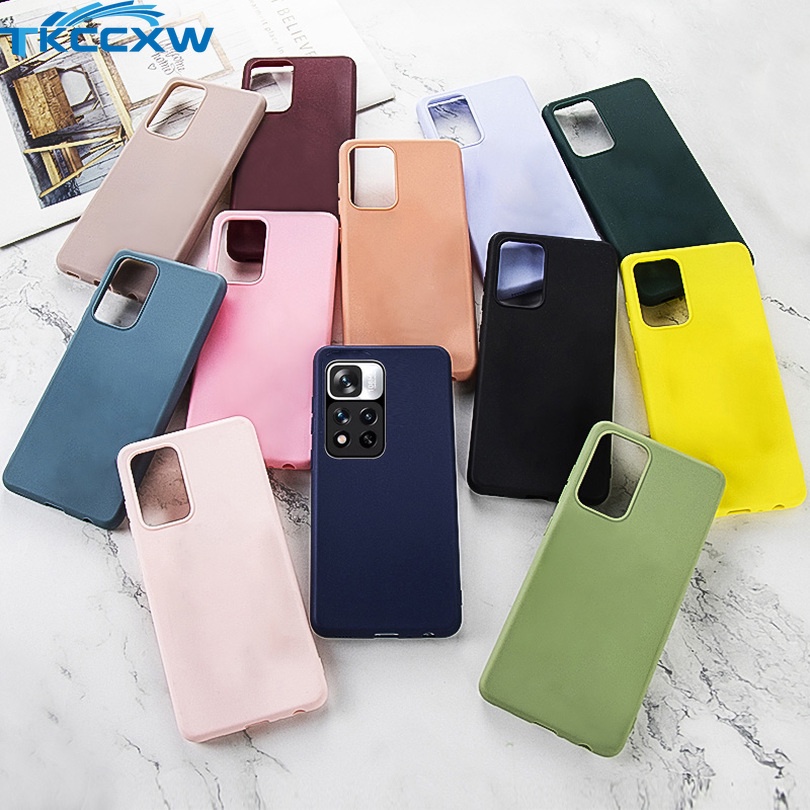 Ốp Điện Thoại TPU Mềm Siêu Mỏng Màu Kẹo Sang Trọng Cho Xiaomi Mi 12X 11T 12 Pro Redmi K50 Pro