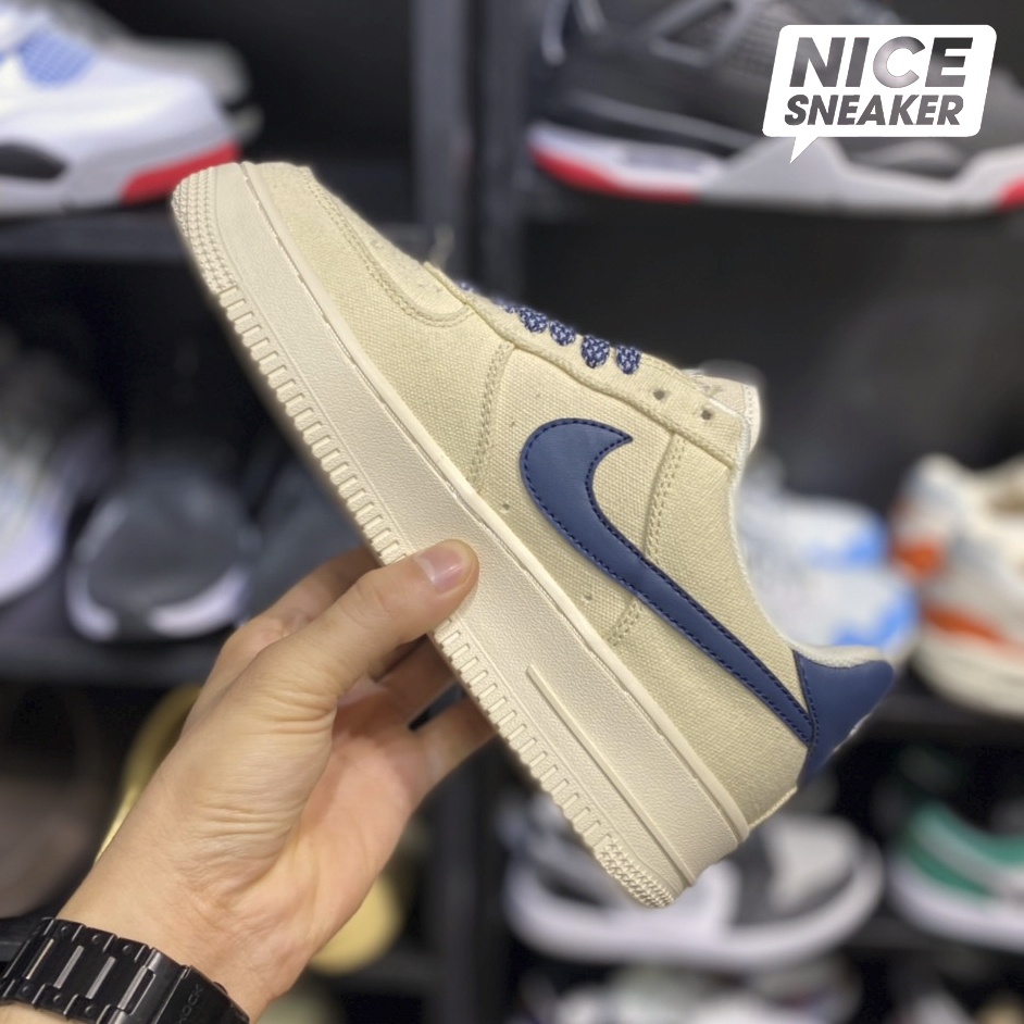 Giày Nike Air Force 1 Low Beige Deep Blue - Phiên bản high quality | Nice Sneaker .