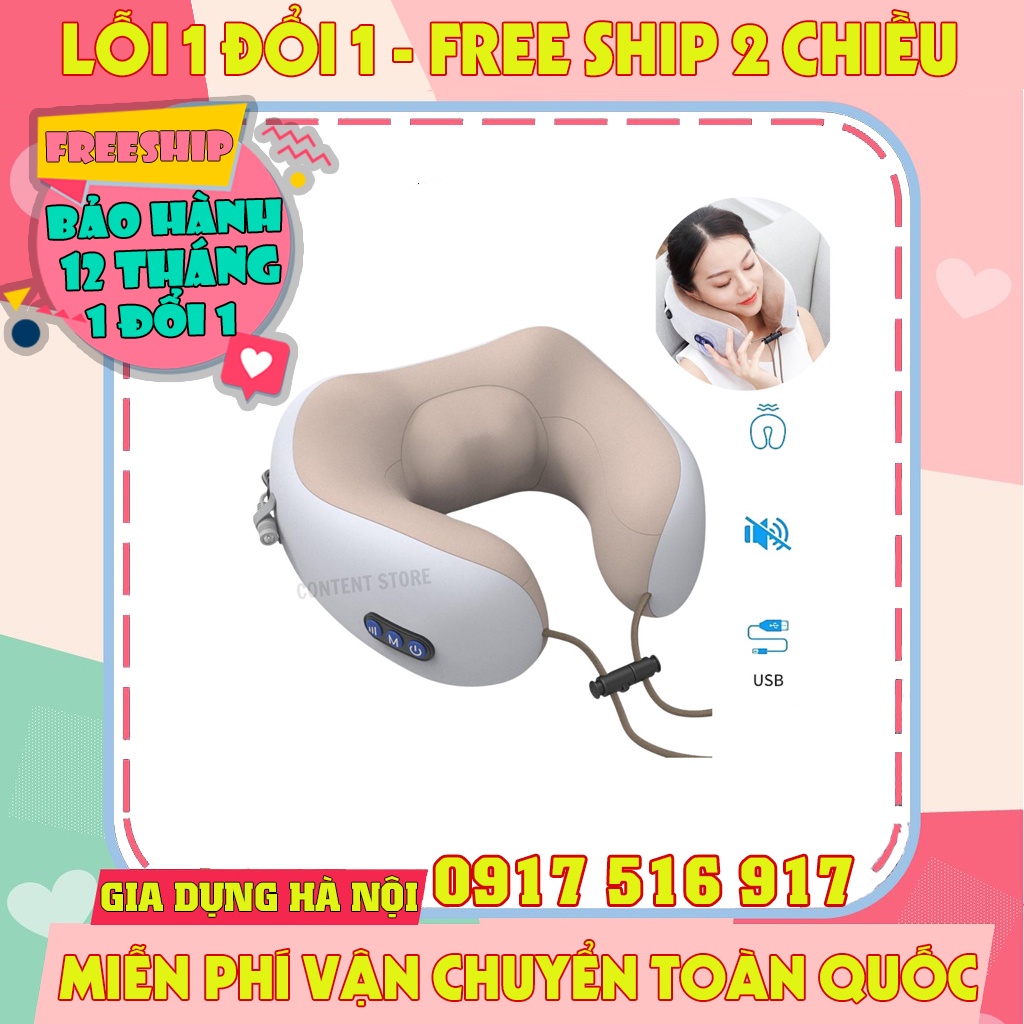 [Hàng Nội Địa]  Máy Massage Cổ Tích Điện Hồng Ngoại Cao Cấp, Gối Massage Cổ Tích Điện Hồng Ngoại Cao Cấp