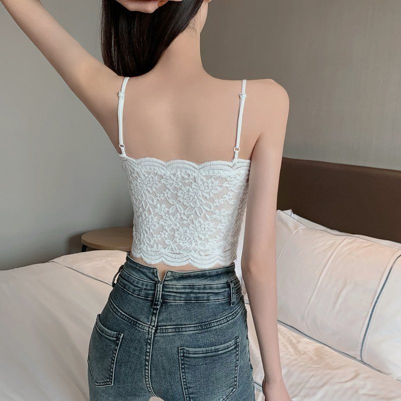 Áo bra ren hoa 2 dây mẫu mới kèm mút đệm ngực 1818